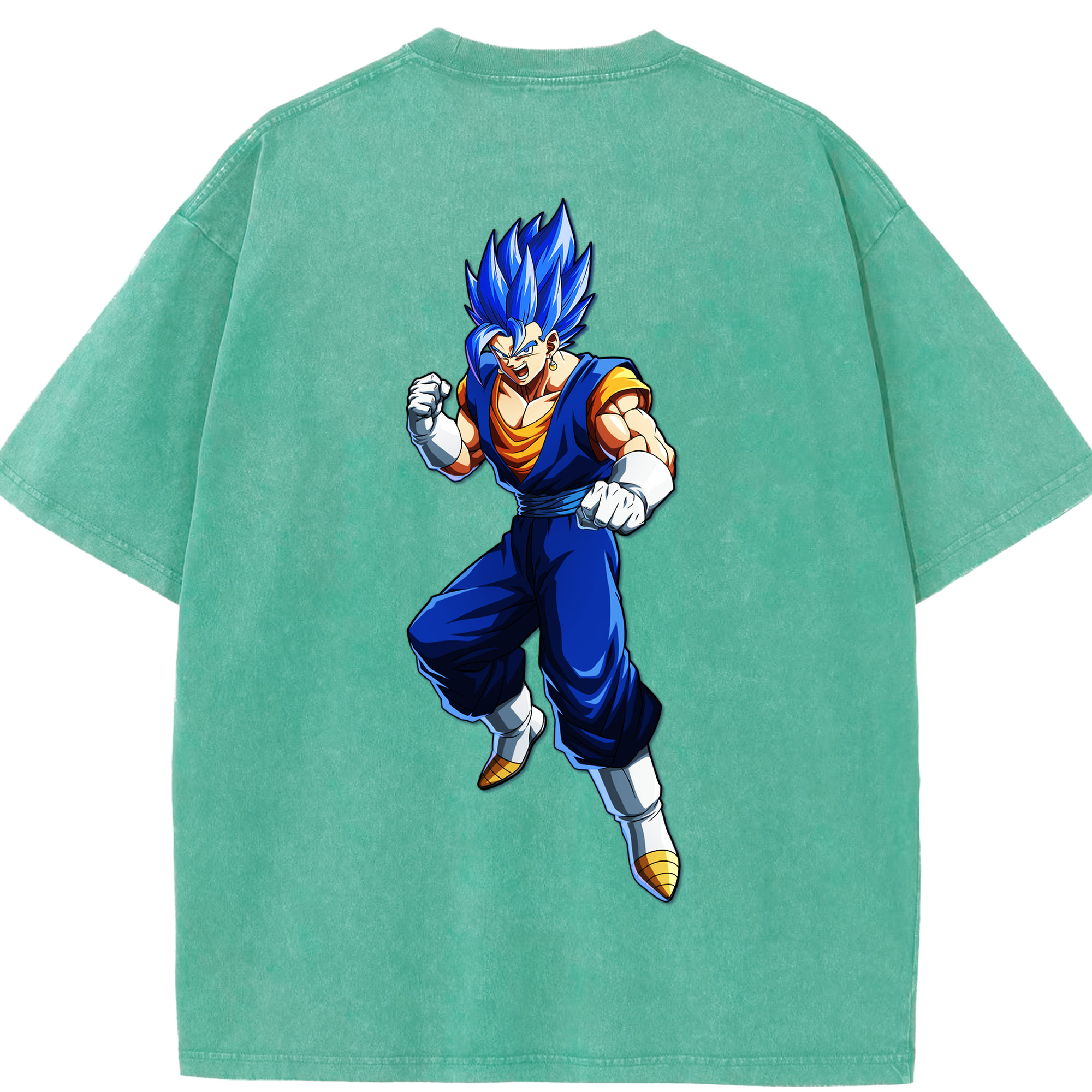 （画像用） ドラゴンボール ベジット DRAGON BALL Vegetto 綿100% ヴィンテージ風 半袖Tシャツ（背面プリント）
